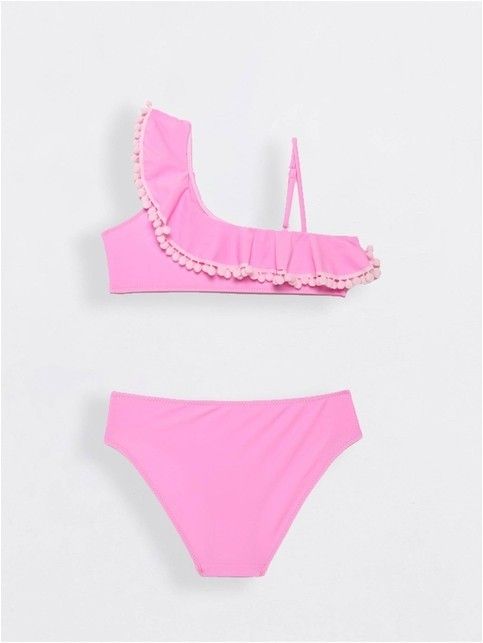 One-shoulder swimsuit with flounce ROSY WAVES