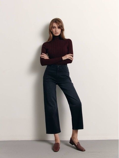 CON-367 High Rise Wide Leg Wide Leg Jeans