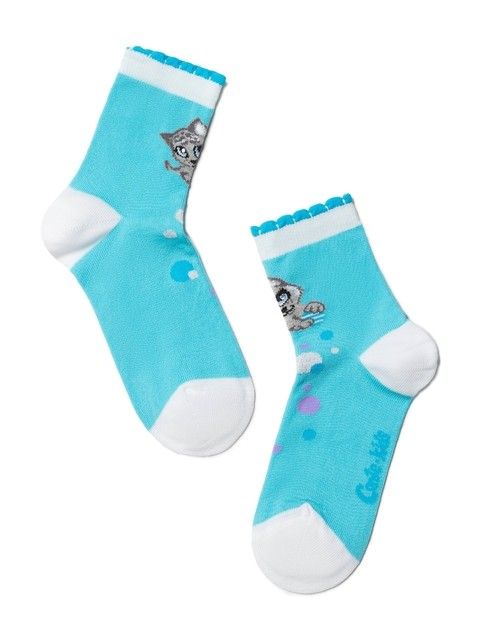 TIP-TOP cotton socks with rhinestones and lurex