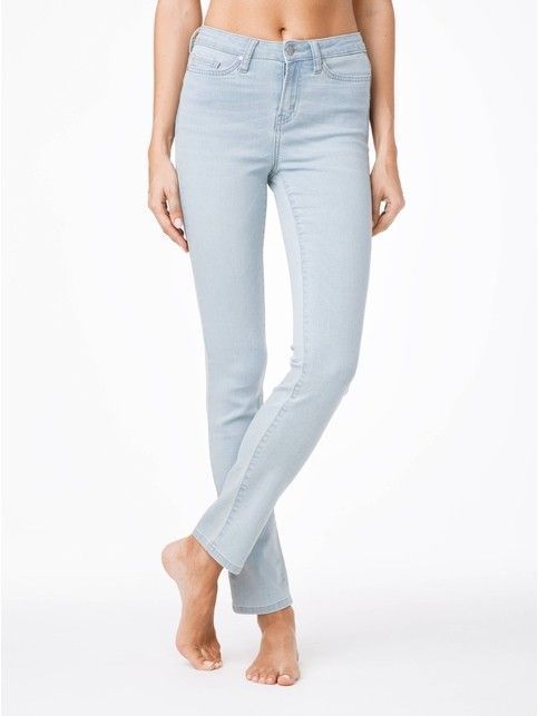 Ultra-comfortable straight jeans with a high fit CON-45 Lycra®