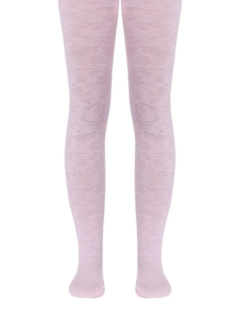 Tights ROSANNA with flower patterns