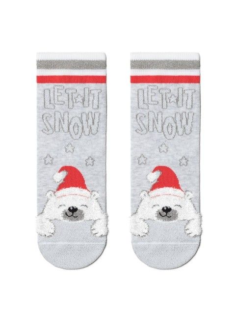 Shining Christmas teddy bear socks