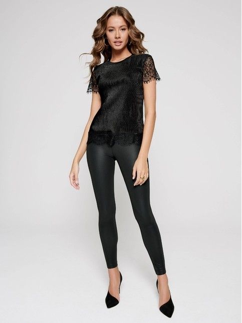 High-rise Black Pearl thermal leggings (Packed in a bag)