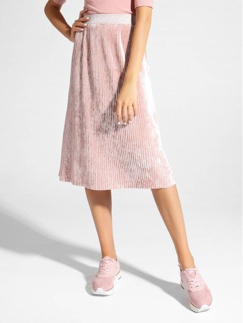 Velour skirt with pleating MADEMOISELLE