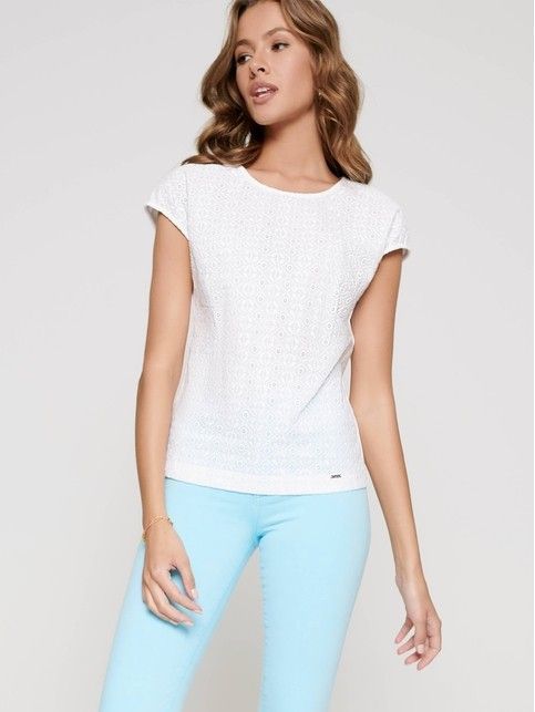Premium quality cotton shirt with richelieu embroidery LBL 1104