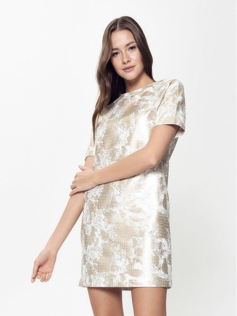 A-line gown with metallic print LPL 901
