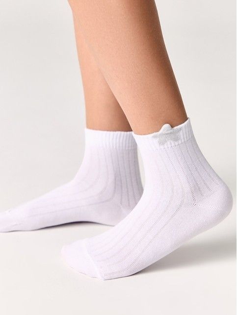 Cotton socks TIP-TOP with a shining picot
