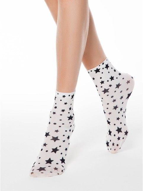 Socks with star print FANTASY 70