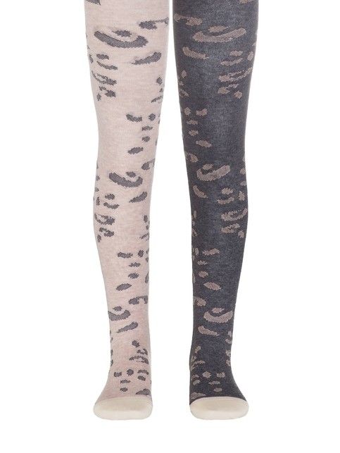 TIP-TOP cotton tights with leopard print