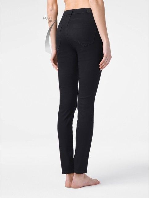 Modeling jeans skinny push-up Premium Stay Black with a high fit CON-149