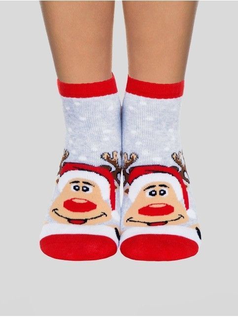 Short Christmas socks with lurex