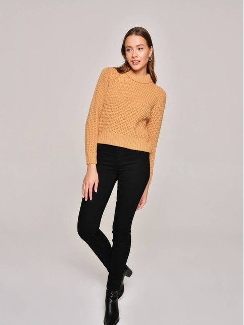 Oversized jumper with embossed pattern made from merino yarn LDK 119