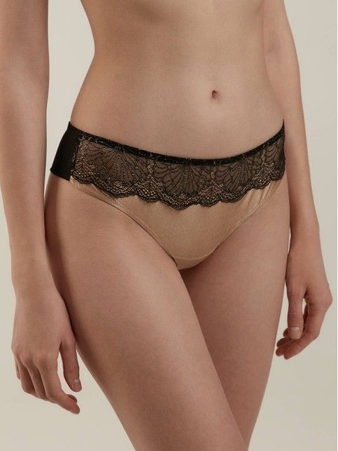Low-rise thong panties SATIN TP6128