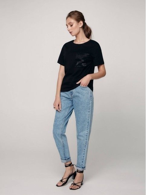 T-shirt with satin pocket LD 1171