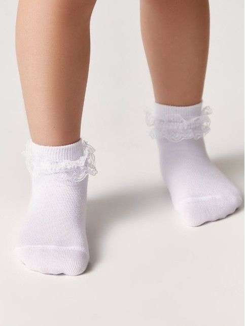 Cotton socks TIP-TOP with a lace band