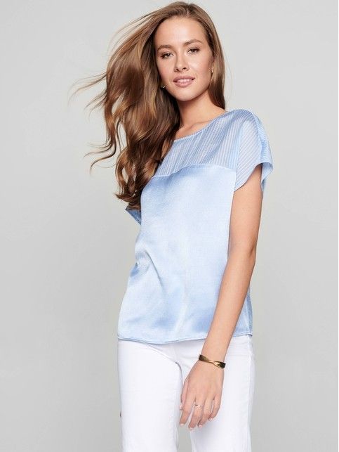 Premium viscose blouse with a light sheen 