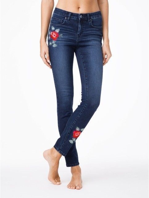 Trendy jeans with embroidery CON-53