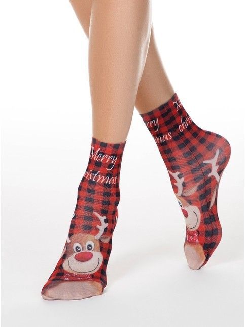 Socks with Christmas drawings FANTASY 70