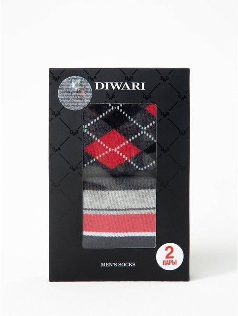 DIWARI cotton socks in a branded box (2 pairs)