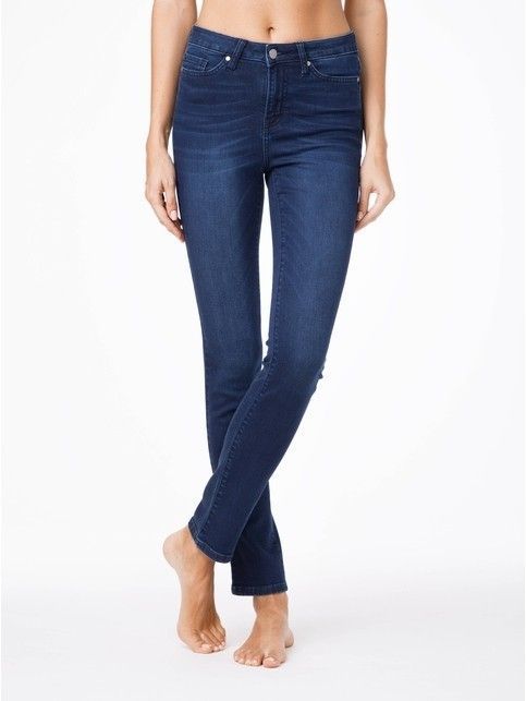 Ultra-comfortable straight jeans with a high fit CON-46 Lycra®