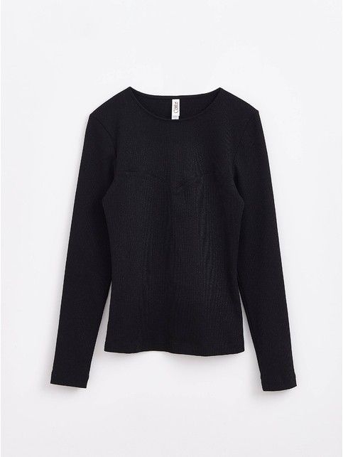 Shimmering jumper with notched detail LD 1393