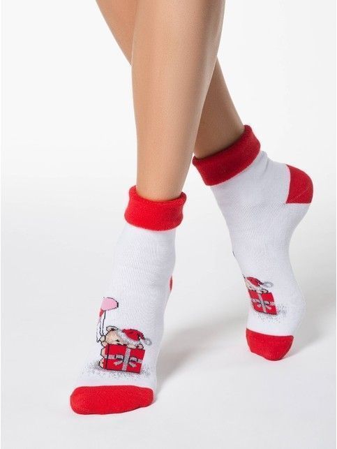 Christmas cotton socks with lurex