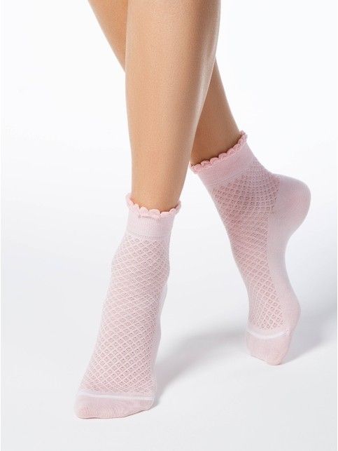 Openwork cotton socks CLASSIC with picot