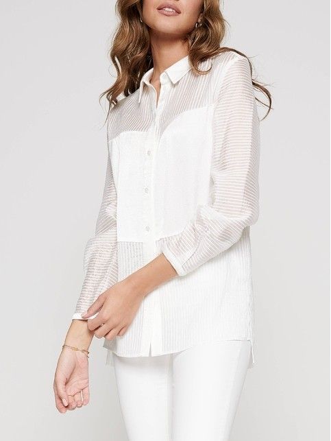 Premium quality silk-feel viscose striped shirt LBL 1095