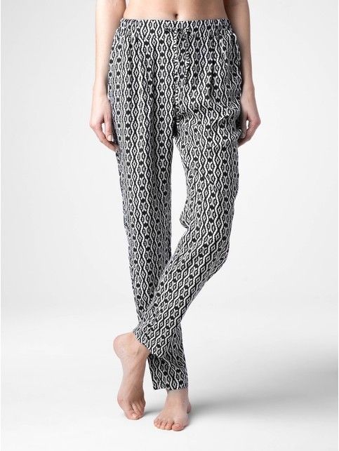 Lightweight trousers with a monochrome print LETICIA